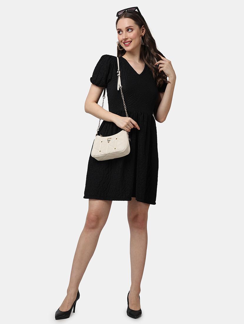 women self design short sleeves a-line dress - 21523775 -  Zoom Image - 0