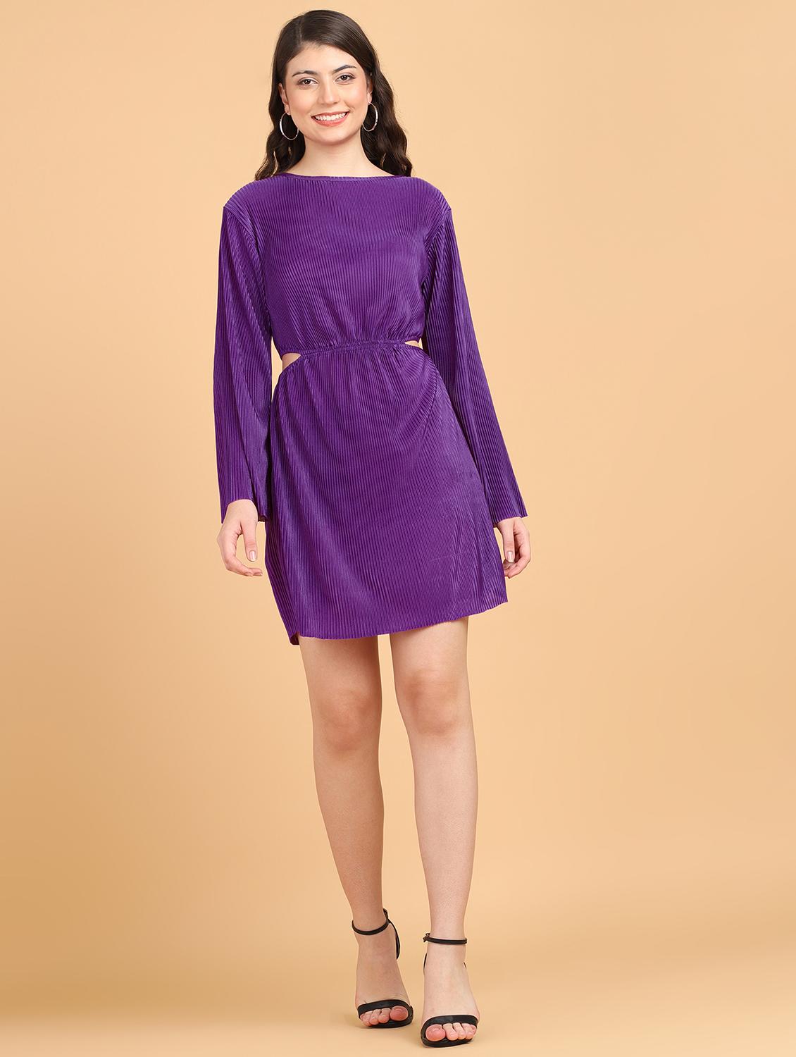 women self design cutout detailed a-line dress - 21523840 -  Zoom Image - 0