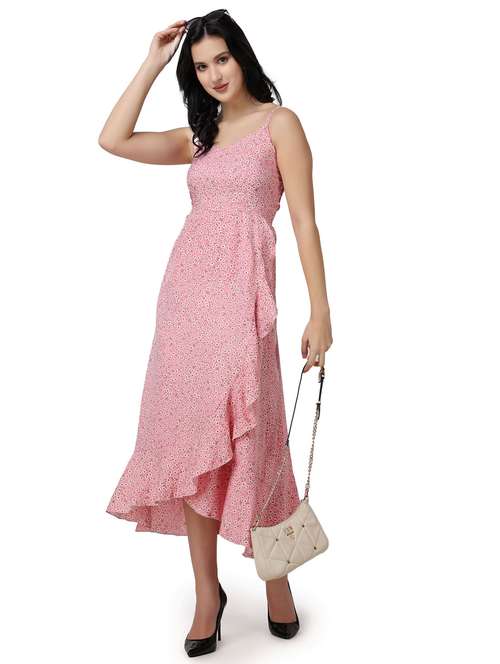 women floral printed sleeveless wrap dress - 21523862 -  Standard Image - 0