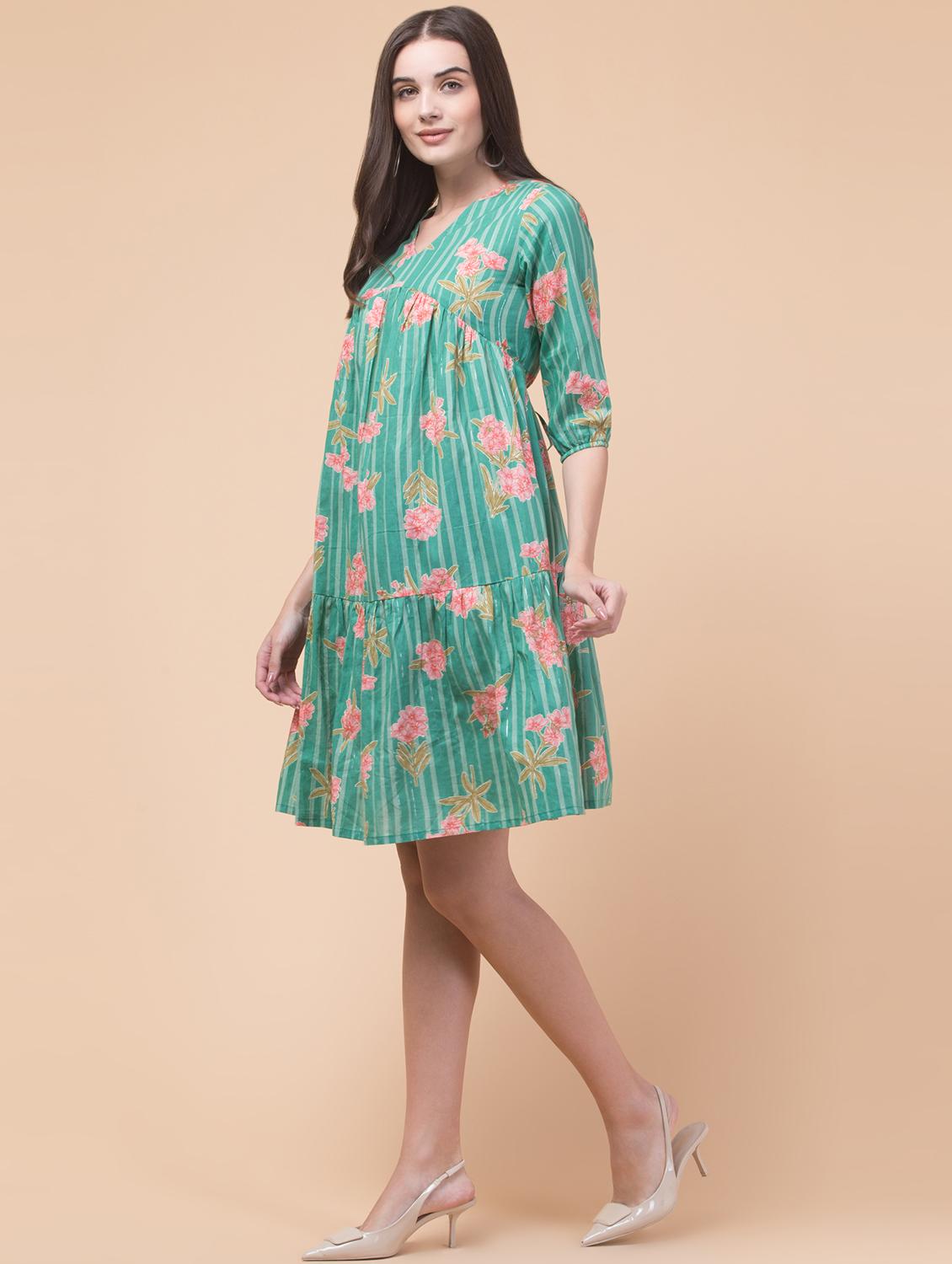 women floral print tiered dress - 21523927 - Standard Image - 2