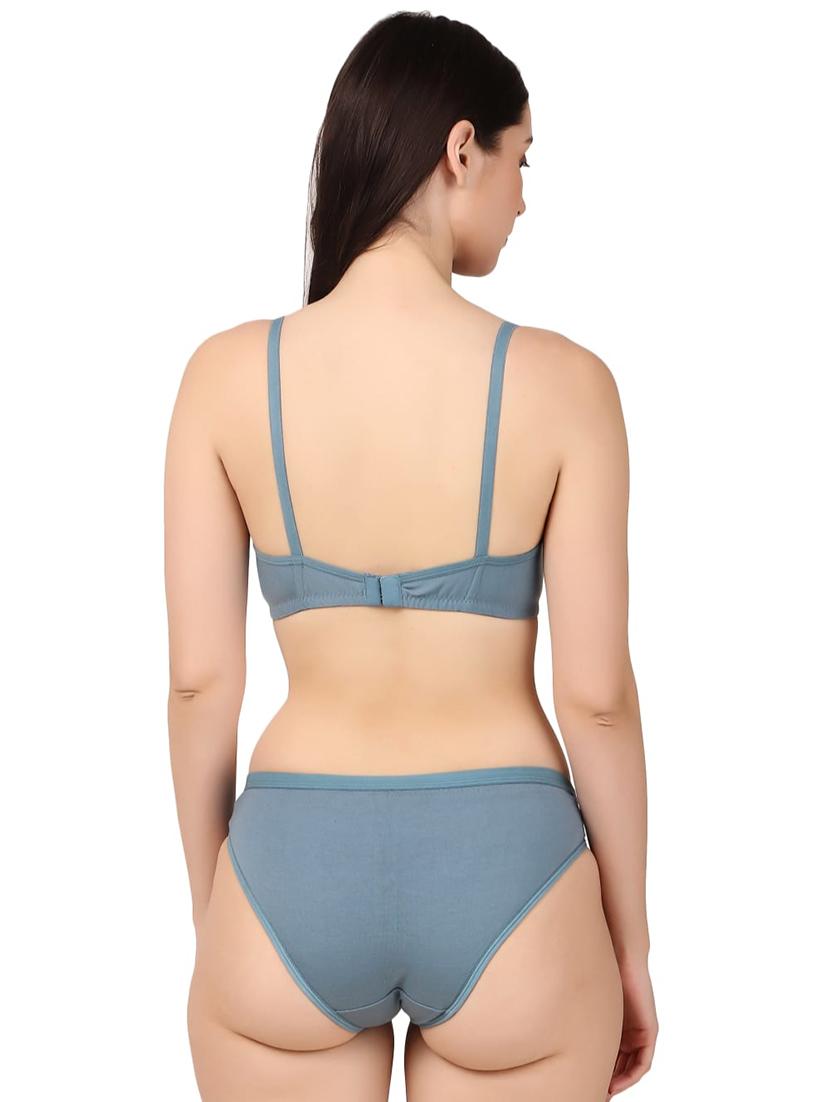 women solid bras and panty set - 21523935 - Standard Image - 2