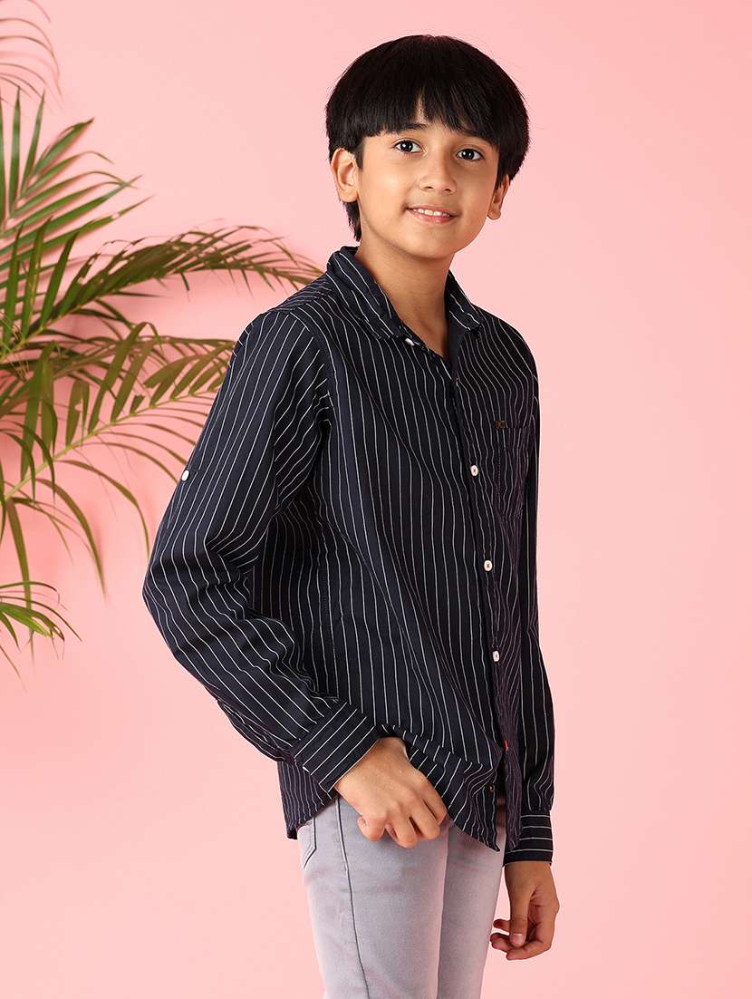 boys striped long sleeve casual shirt - 21524109 -  Standard Image - 2