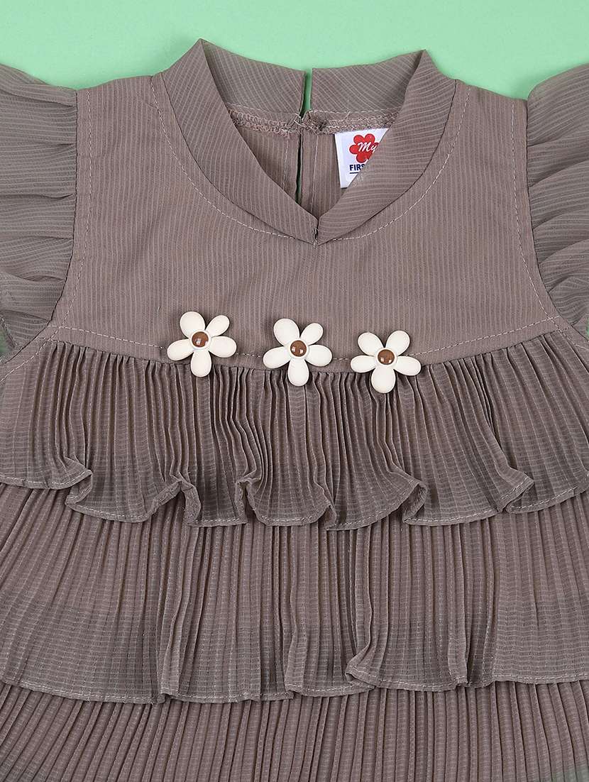 girls grey solid casual wear capri set - 21524213 -  Standard Image - 2