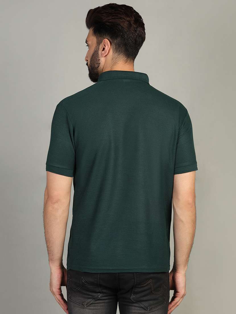 men polo neck solid plain t-shirt - 21524815 -  Standard Image - 2