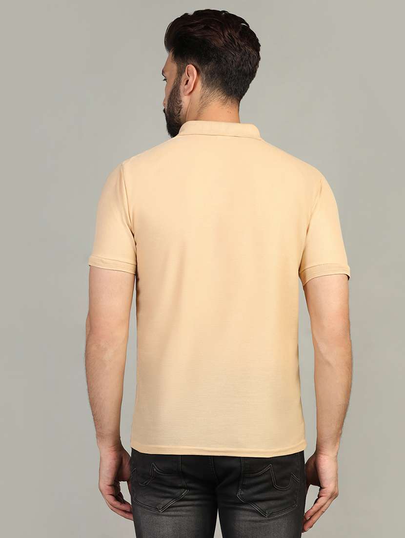 men polo neck solid plain t-shirt - 21524821 -  Standard Image - 2