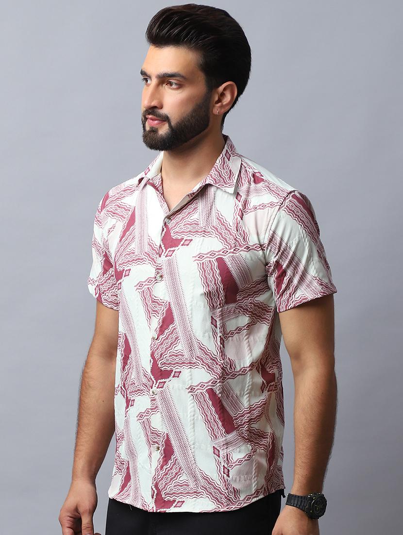 men collared printed casual shirt - 21524825 - Standard Image - 2