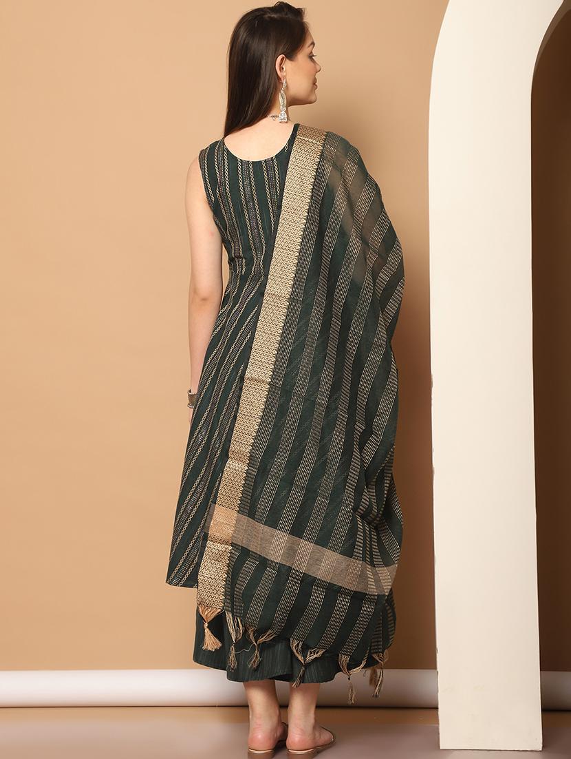 women printed sleeveless kurta palazzo set - 21525001 - Standard Image - 2