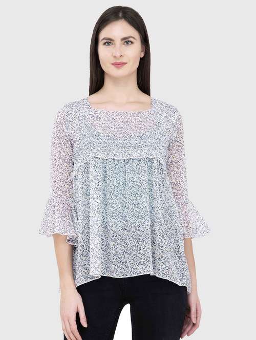 women printed square neck a-line dress - 21525036 - Standard Image - 0