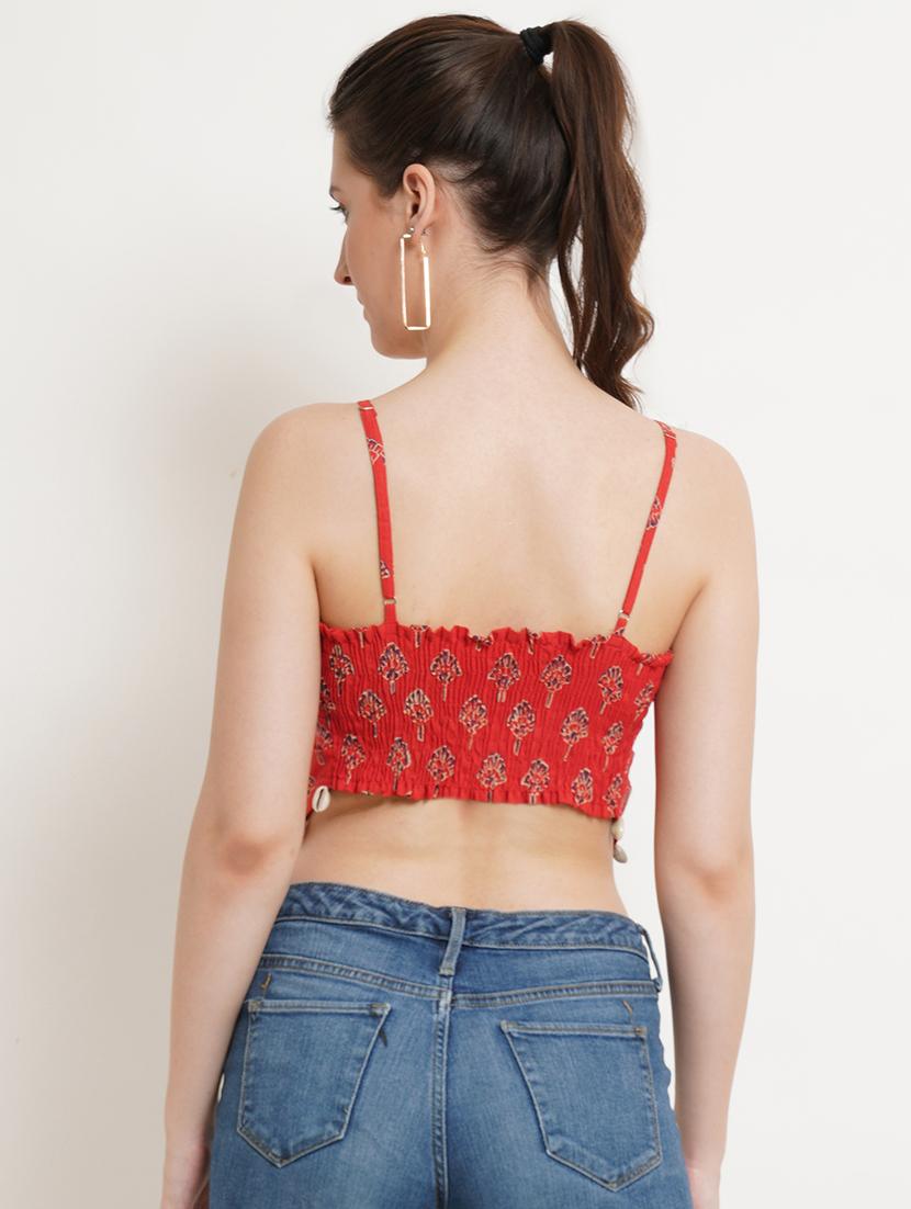 women printed sleeveless asymmetric top - 21525092 - Standard Image - 2