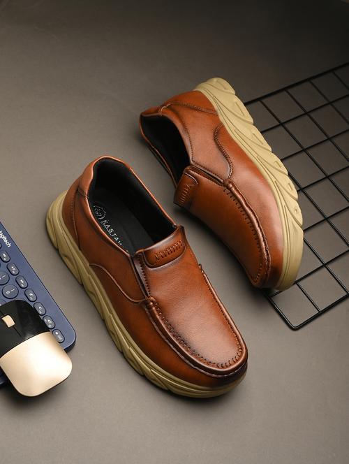 kastava men's without laces brown slip on casual shoes  - 21525259 -  Standard Image - 0