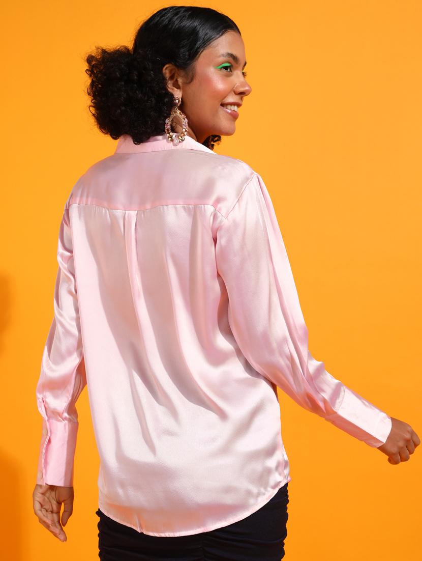 women solid collared long sleeves shirt - 21525751 - Standard Image - 2
