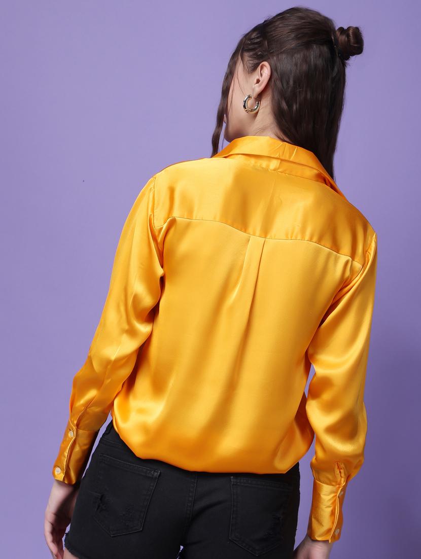 women solid collared long sleeves shirt - 21525805 - Standard Image - 2