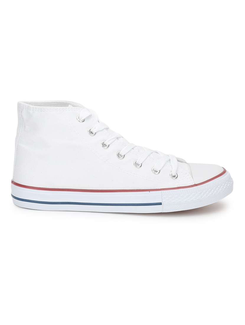women white lace-up ankle length sneaker - 21526648 -  Standard Image - 2