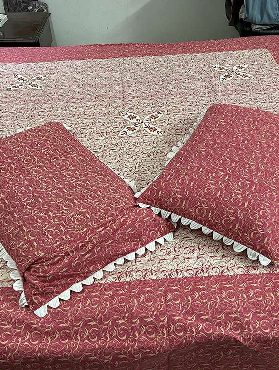 floral printed bedsheet with pillow covers - 21526738 - Standard Image - 2