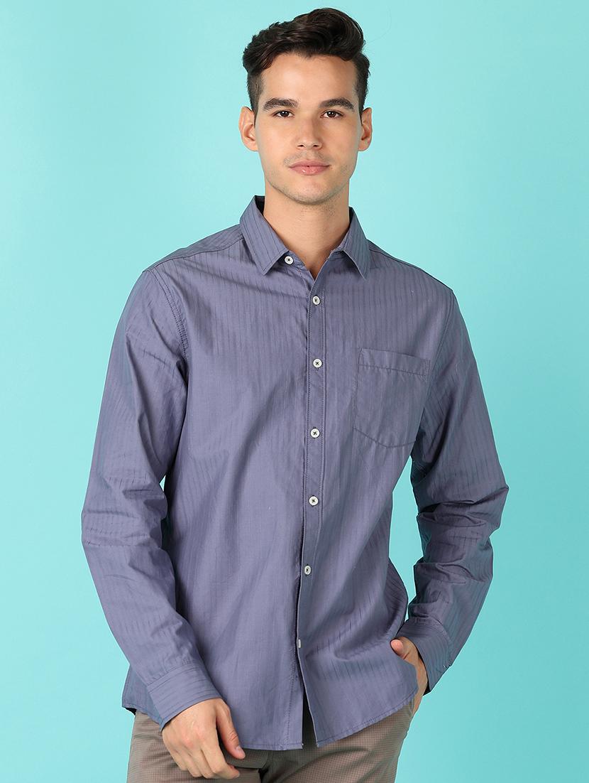 men self design long sleeve casual shirt - 21527308 -  Zoom Image - 0