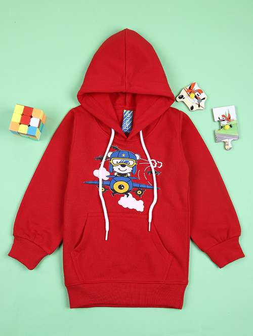 boys graphic printed long sleeve hooded sweatshirt - 21527320 -  Standard Image - 0