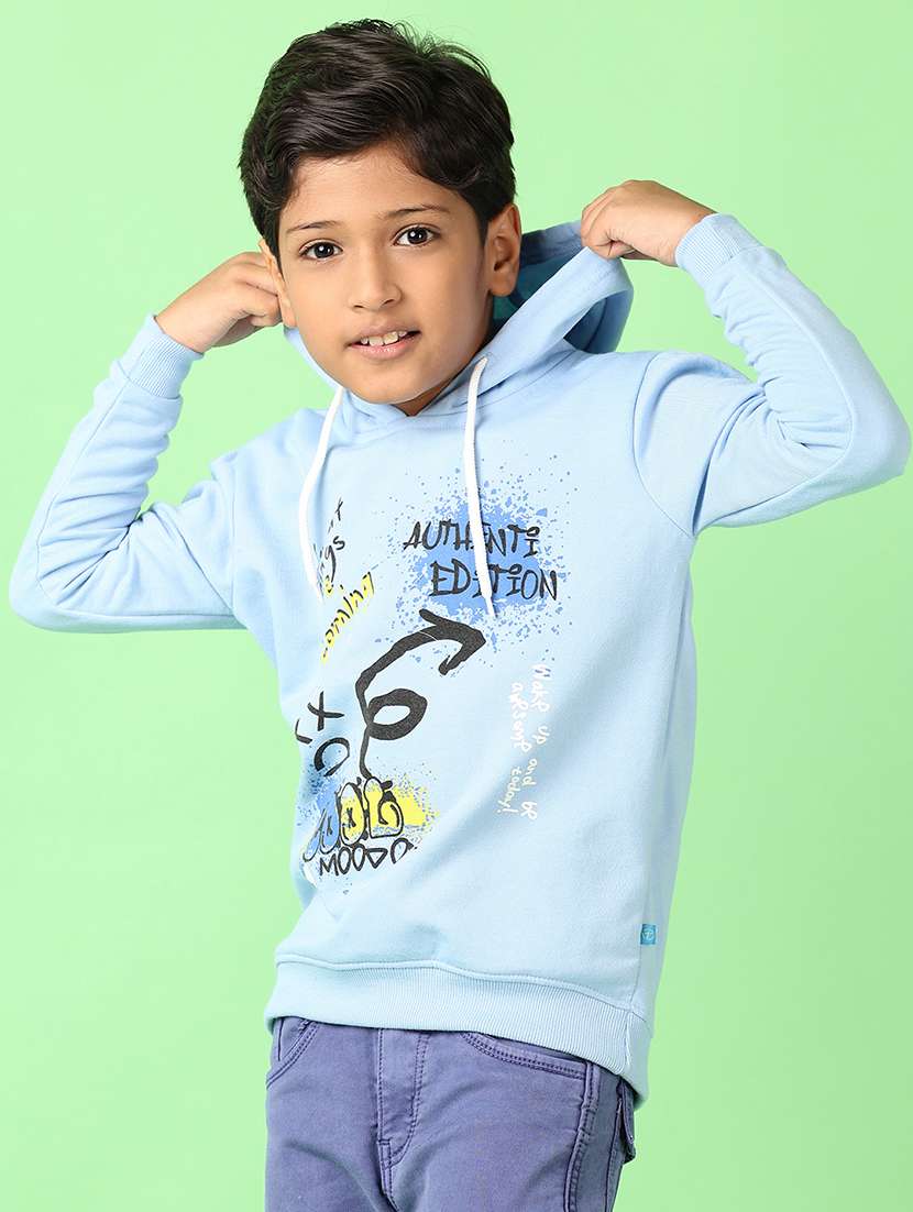 boys printed long sleeve hooded sweatshirt - 21527350 -  Standard Image - 2