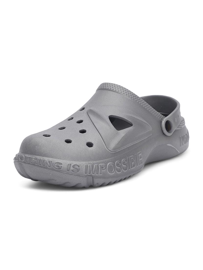 women grey solid clogs - 21527827 - Standard Image - 2