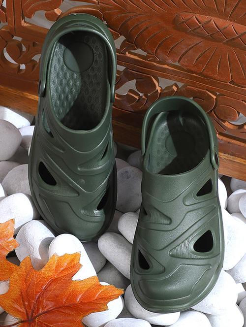women solid green clogs - 21527838 - Standard Image - 0