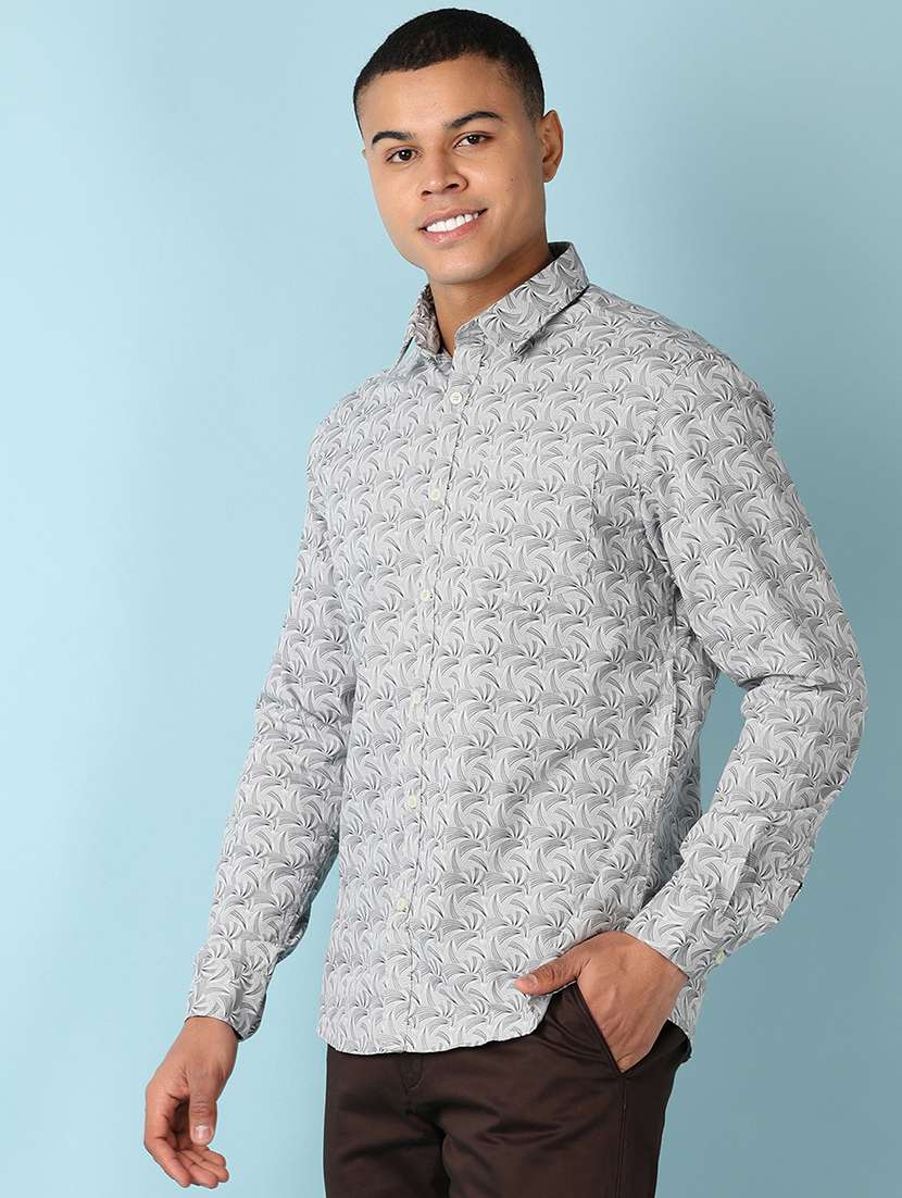 men printed long sleeve casual shirt - 21527870 - Standard Image - 2