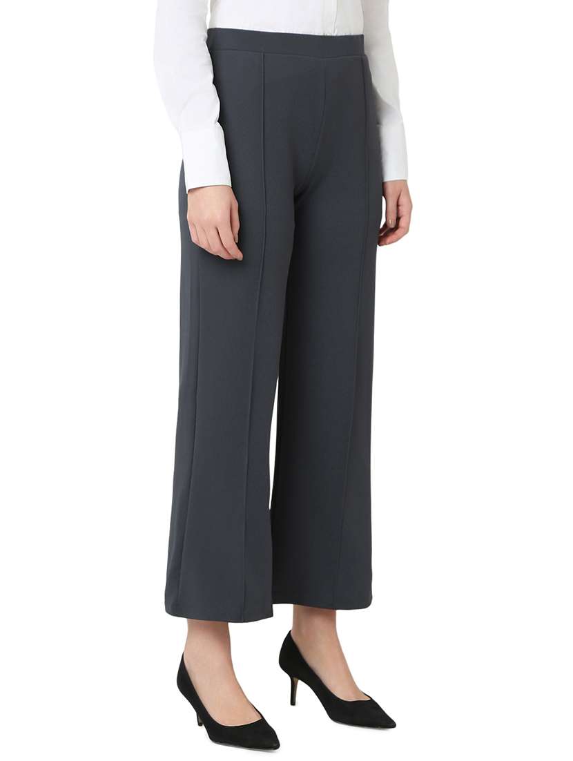 women charcoal polyester tailored trouser - 21527964 -  Standard Image - 2