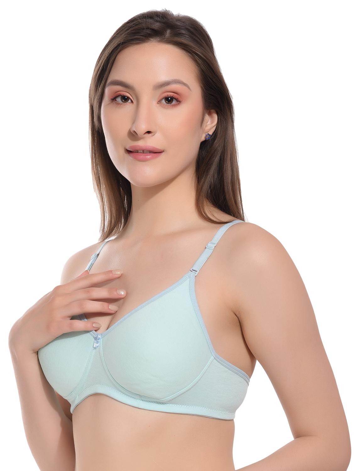 pack of 2 sea green cotton t-shirt bra - 21527970 - Standard Image - 2