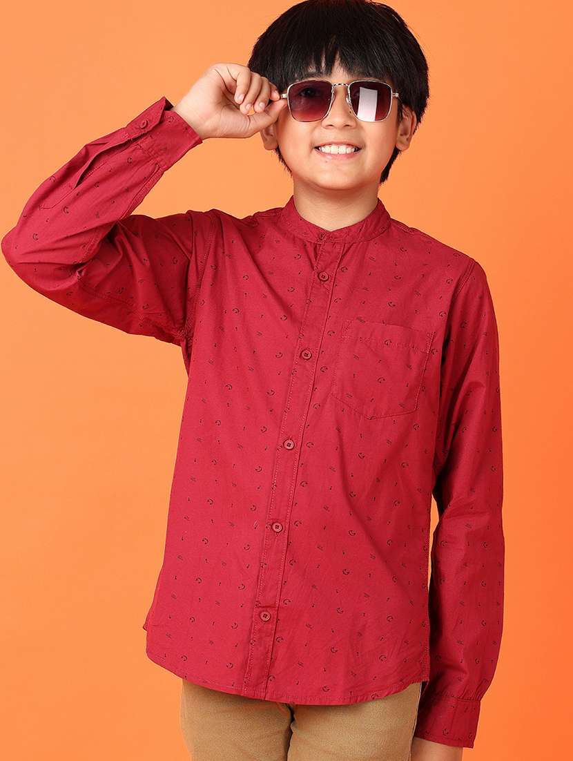 boys printed long sleeve casual shirt - 21528192 -  Standard Image - 2