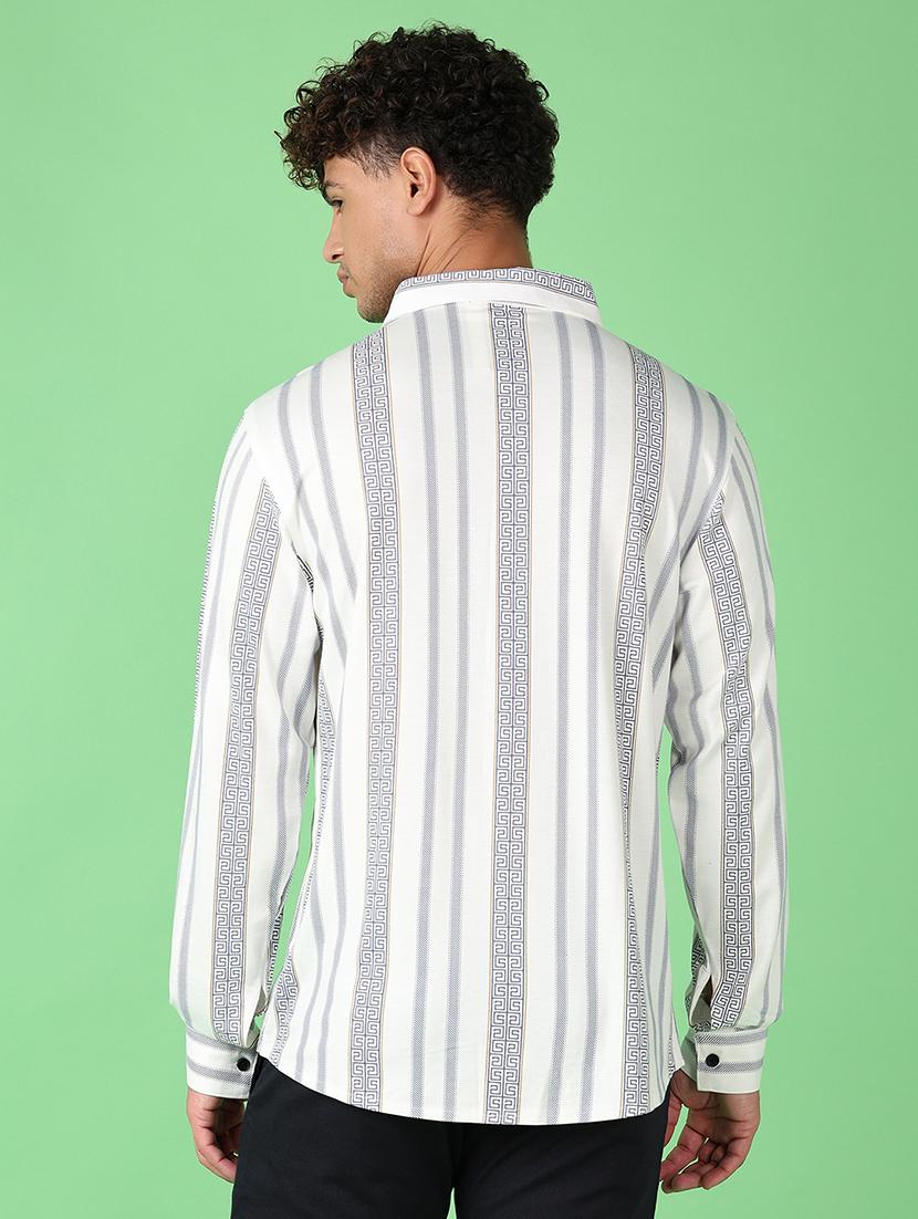 men long sleeves striped casual shirt - 21528454 - Standard Image - 2