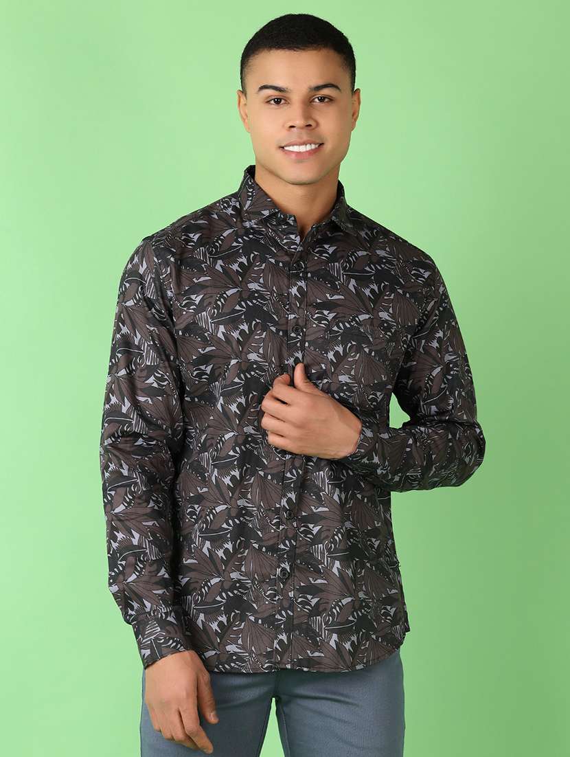 men long sleeves printed casual shirt - 21528805 - Zoom Image - 0