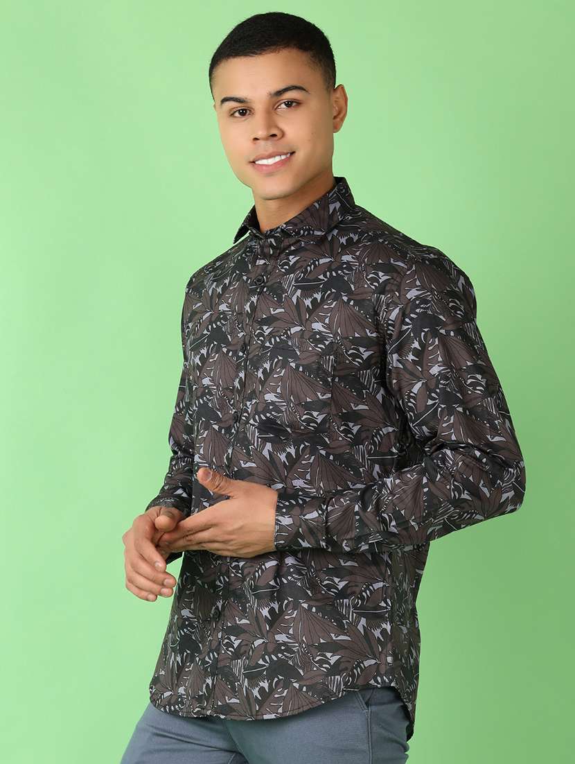 men long sleeves printed casual shirt - 21528805 - Standard Image - 2