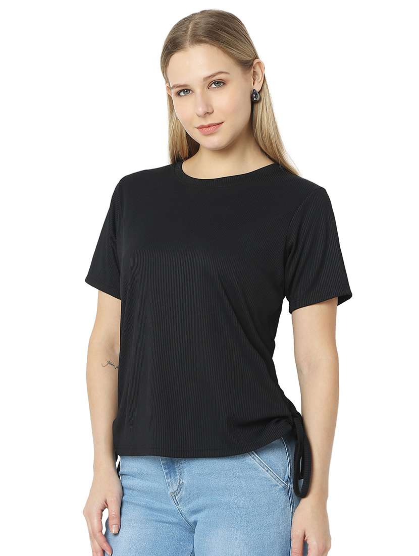 women solids round neck top - 21529252 -  Standard Image - 2