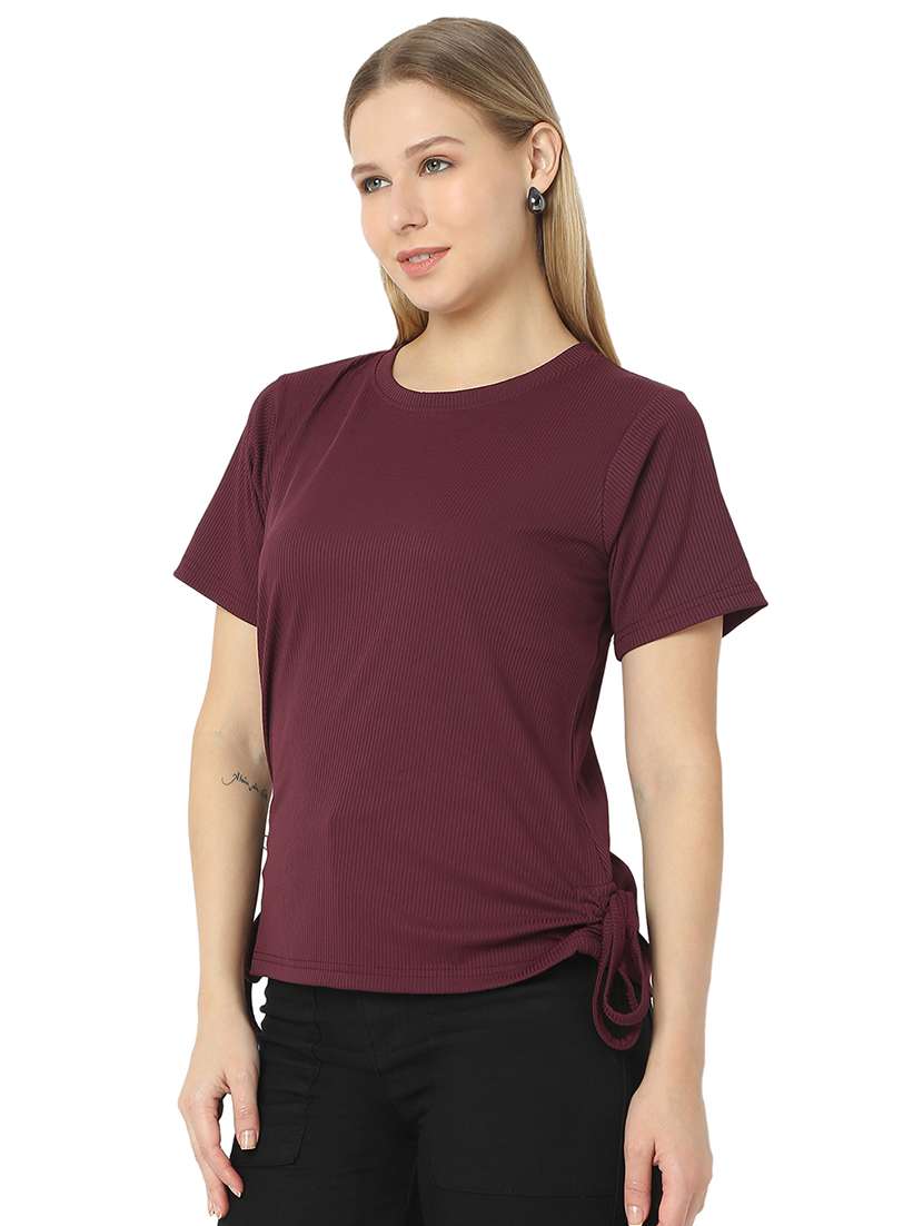 women solids round neck top - 21529253 -  Standard Image - 2