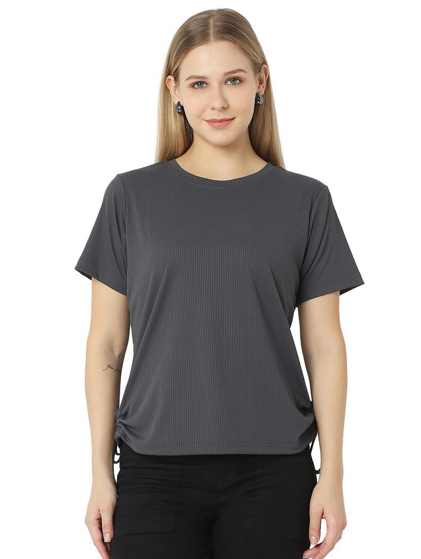women solids round neck top - 21529254 -  Zoom Image - 0
