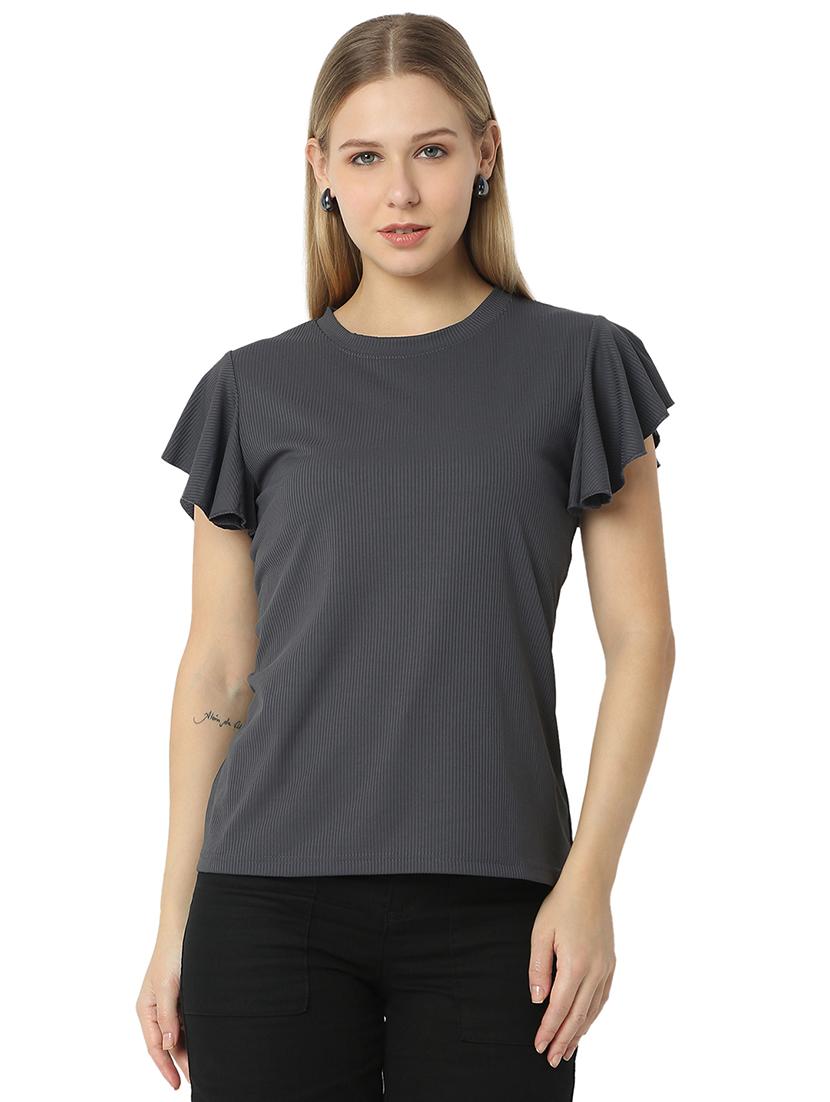 women solids round neck top - 21529258 - Zoom Image - 0