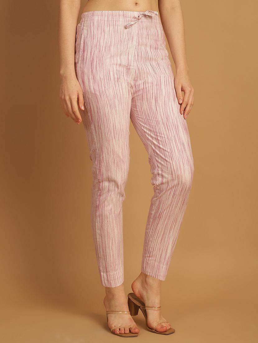 women printed ankle length flat front trouser - 21529362 - Standard Image - 2