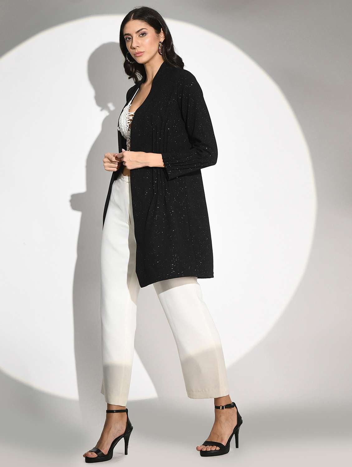 women black polyester regular shrug - 21529382 -  Standard Image - 2