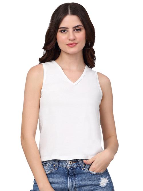 women white cotton regular t-shirt - 21529468 - Standard Image - 0