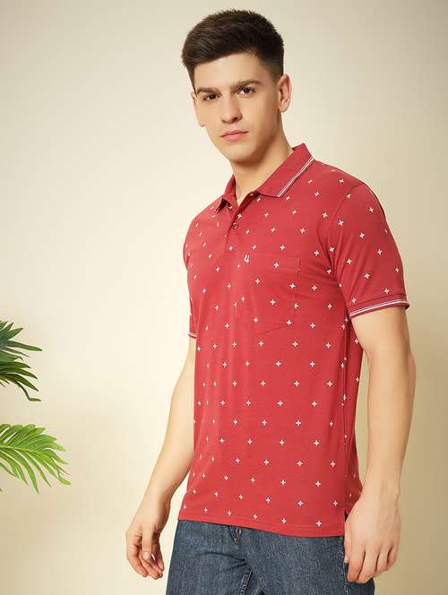 men polo neck printed t-shirt - 21529548 - Standard Image - 0