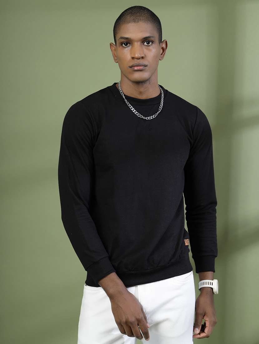 men long sleeves plain sweatshirt