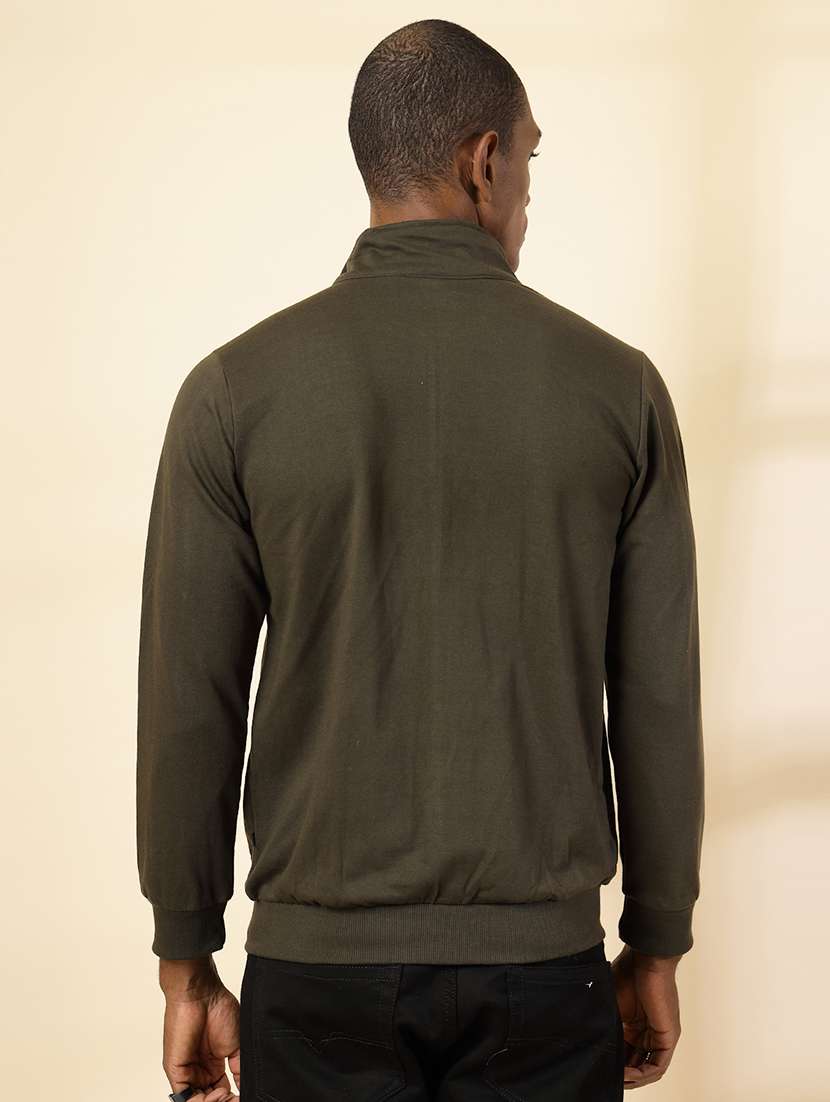 men olive color block jacket - 21529613 -  Standard Image - 2