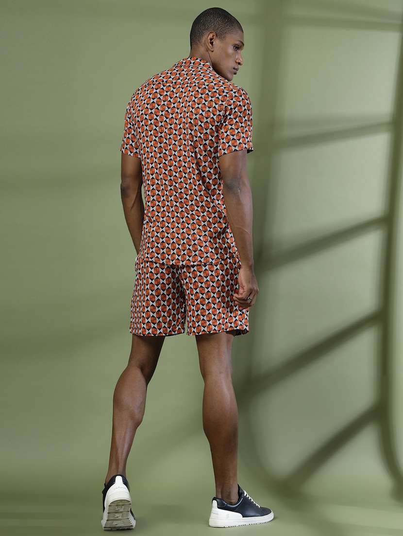 men printed shorts & shirt co-ord set - 21529635 -  Standard Image - 2