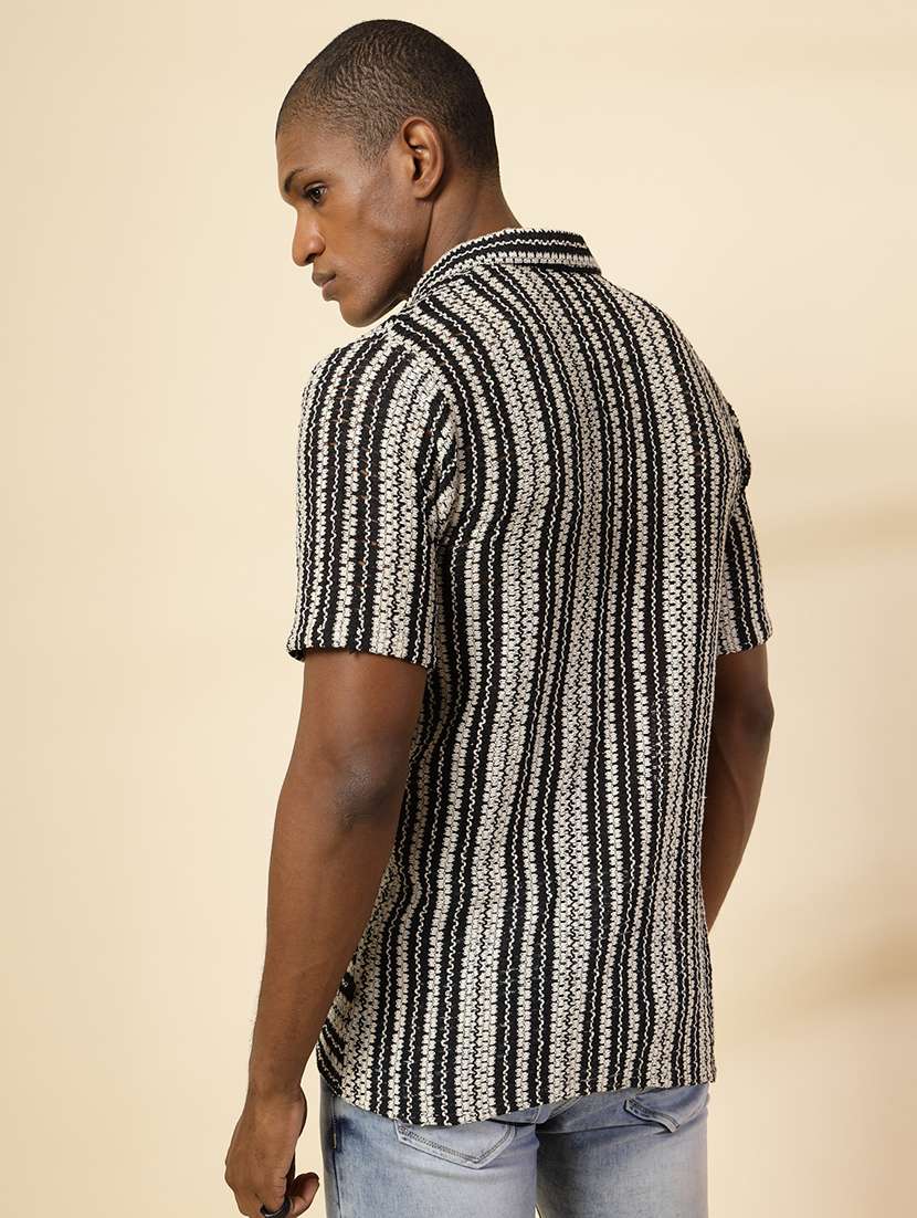 men collared self-designed casual shirt - 21529640 - Standard Image - 2