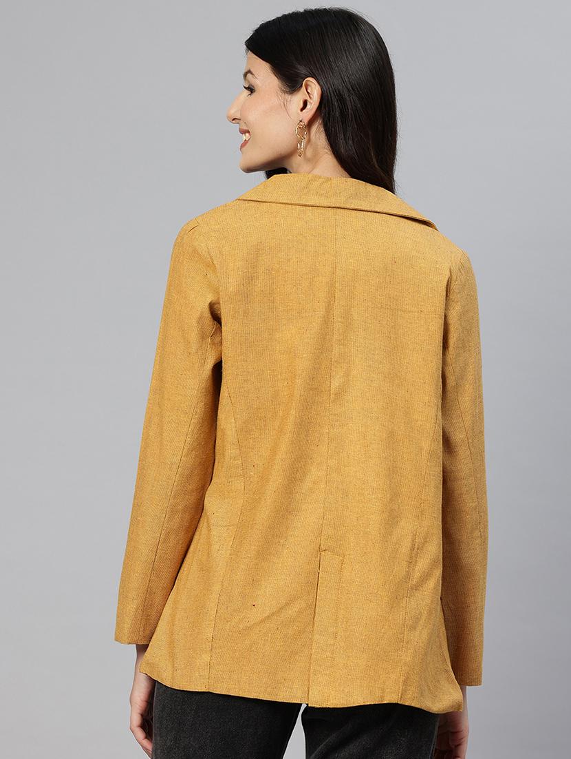 women solid long sleeve double breasted blazer - 21529710 - Standard Image - 2