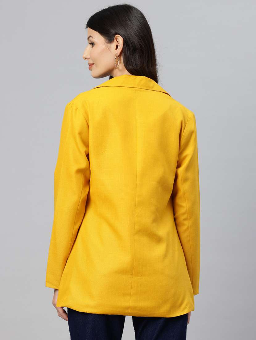 women solid long sleeve single breasted blazer - 21529714 -  Standard Image - 2