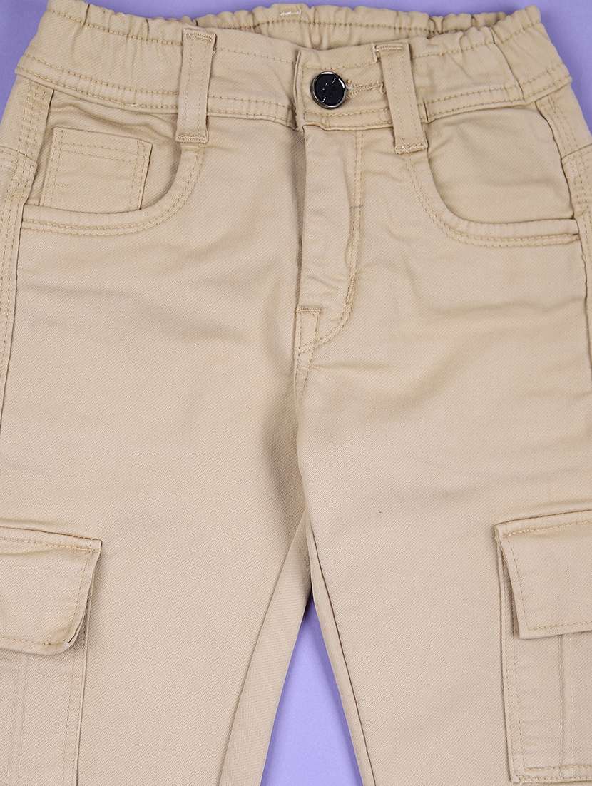 boys mid rise solid cargo - 21529761 -  Standard Image - 2