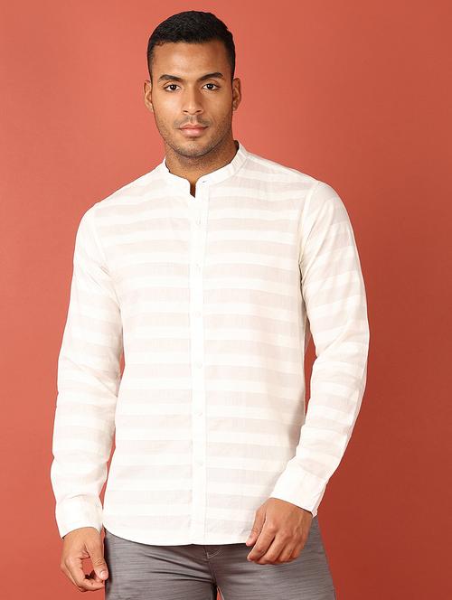 men striped long sleeve casual shirt - 21529768 - Standard Image - 0