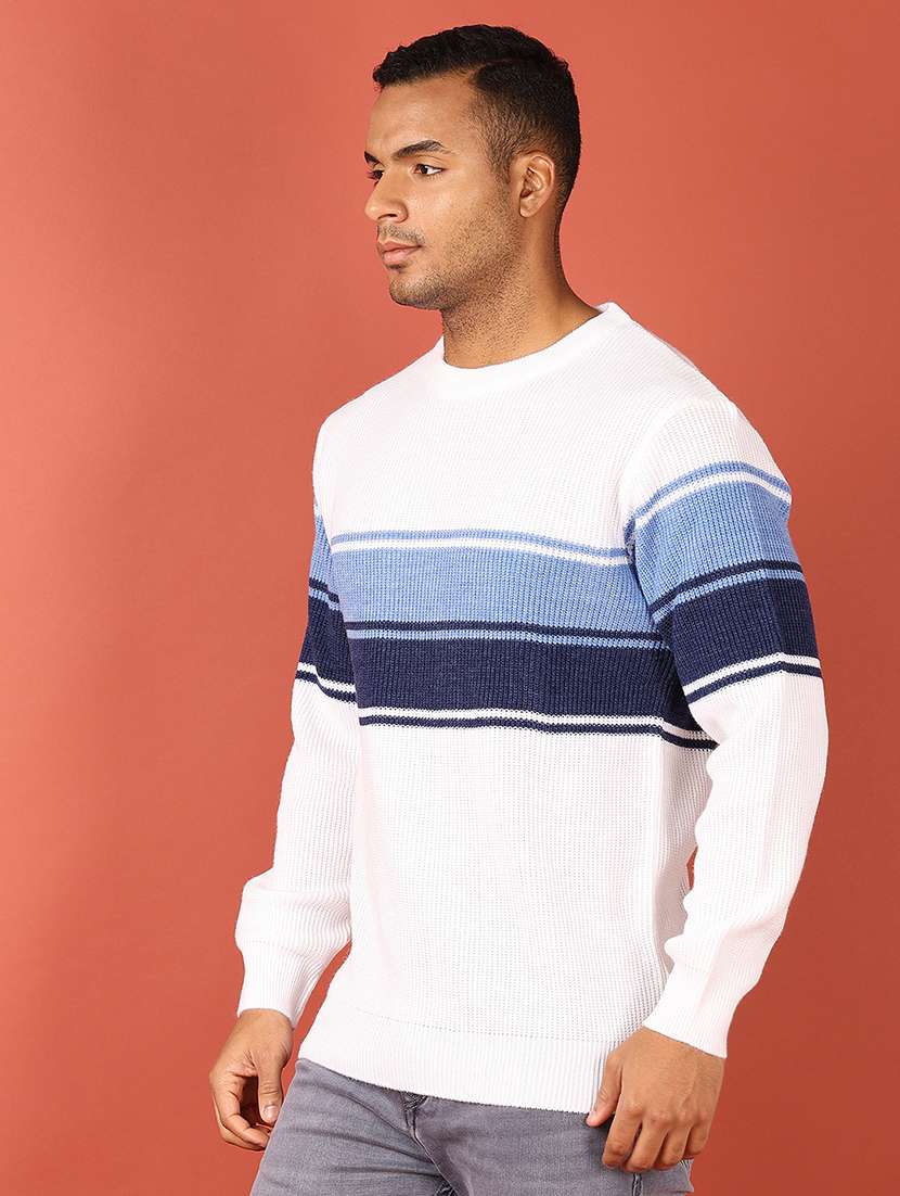 men long sleeves color block pullover - 21529800 -  Standard Image - 2