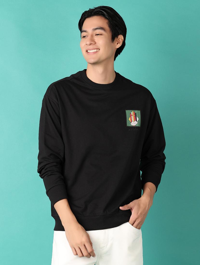 men long sleeves front & back print t-shirt - 21529808 - Zoom Image - 0