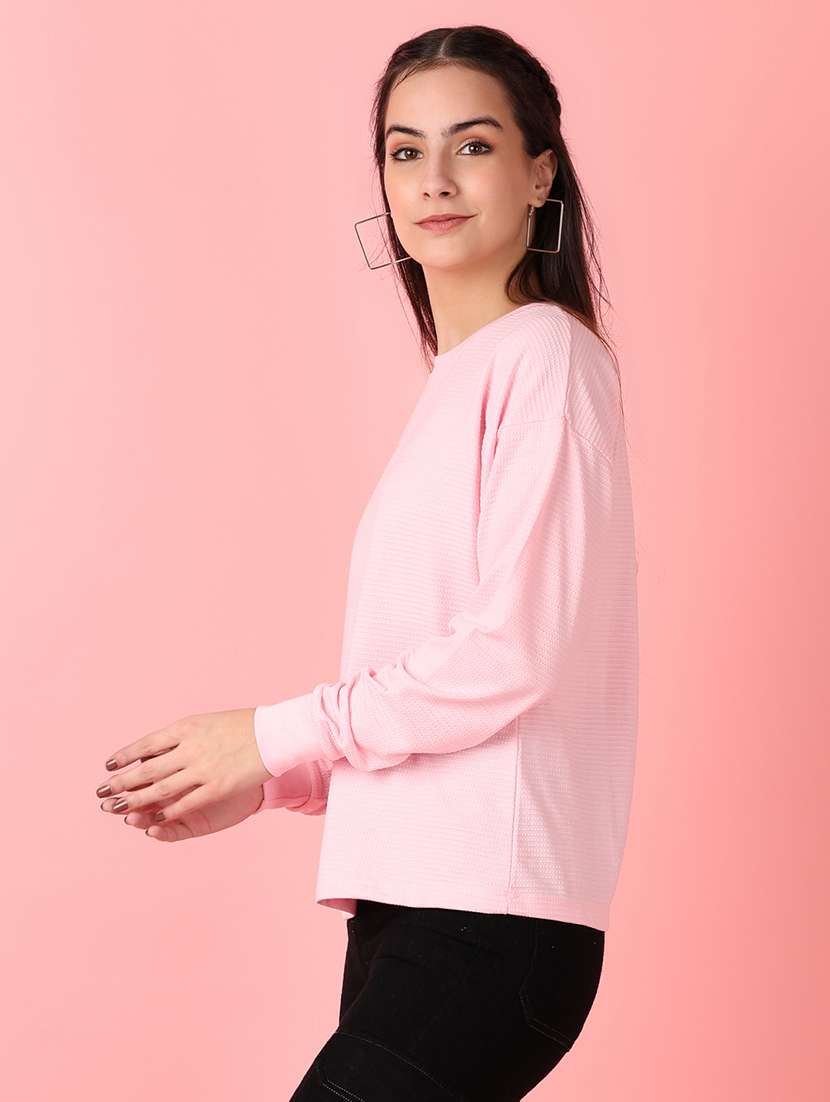 women solid long sleeves t-shirt - 21529841 -  Standard Image - 2