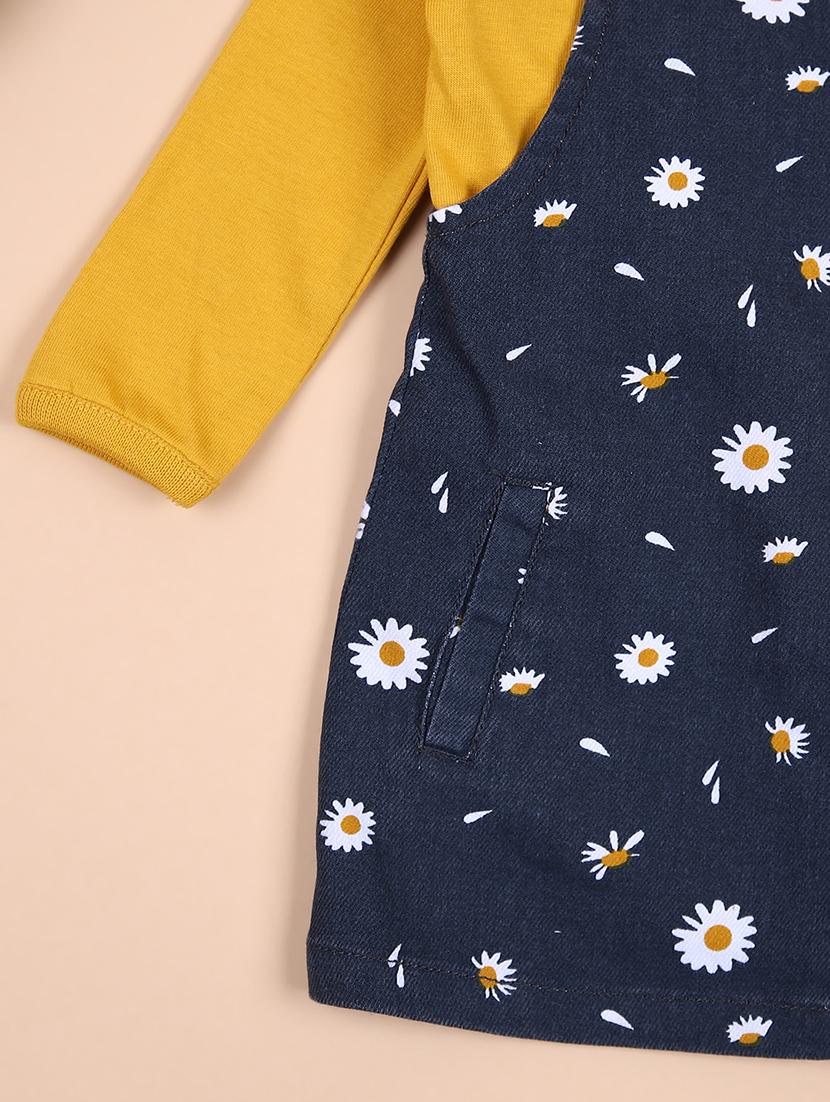 girls printed dungarees twin set - 21529855 - Standard Image - 2